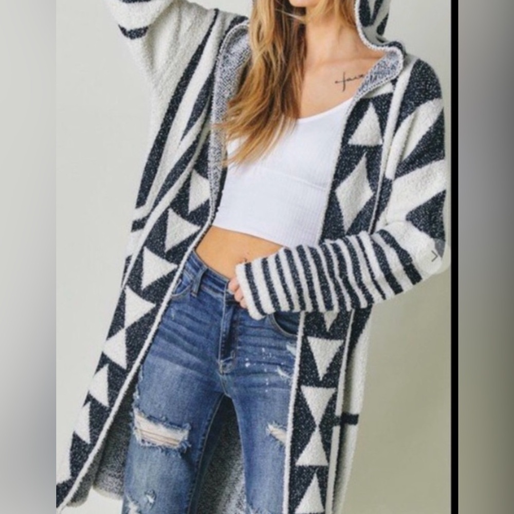 Aztec Hooded Soft and Comfy Cardigan